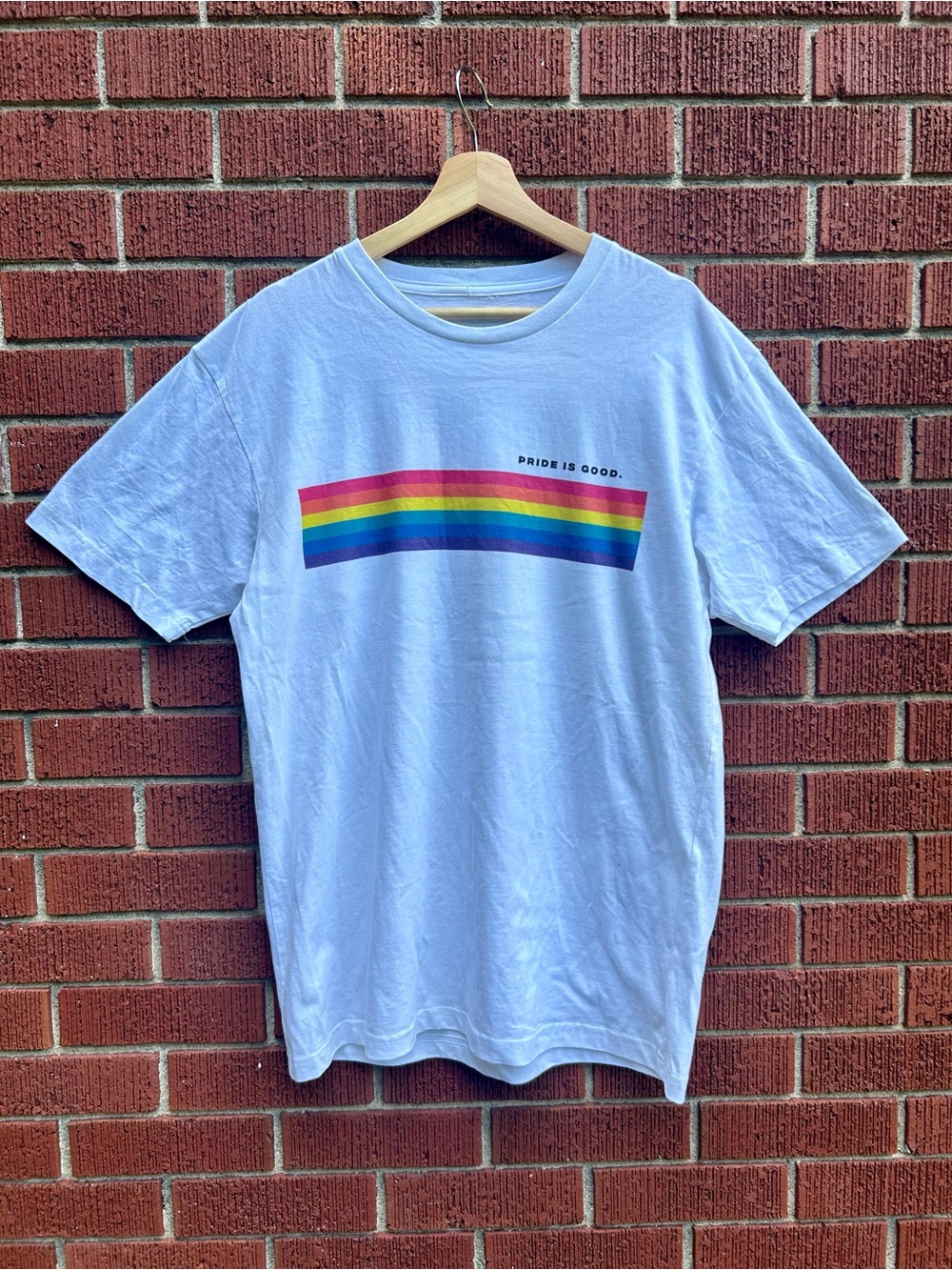 Playboy Pride Is Good Rainbow Graphic T-Shirt Men’s Large White Streetwear Tee